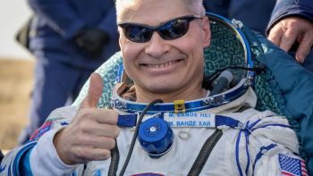 A NASA astronaut returned from his record spaceflight.