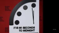 The Bulletin of the Atomic Scientists moved its Doomsday Clock from 100 seconds to midnight to 90 seconds to midnight Tuesday.