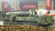 North Korea held its largest military parade displaying 10-12 Hwasong 17 ICBMs, potentially capable of overwhelming U.S. defense systems.